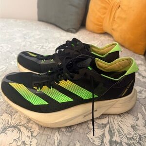 adidas adizero adios pro 3 Black and Neon Green Athletic Shoes